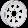 Preço Factoty 15 polegadas White Steel Trailer Wheel Rim